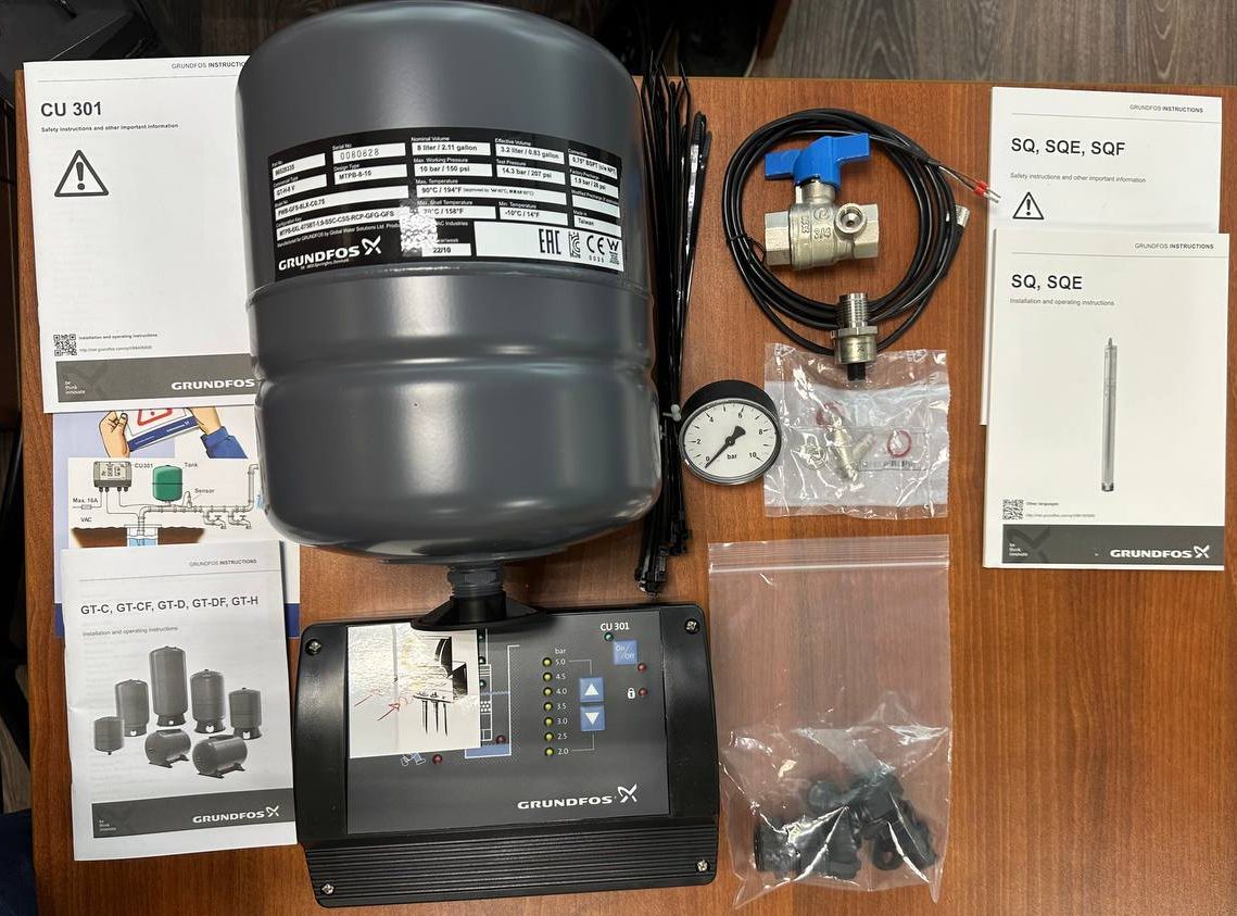 Блок управления насосами Grundfos CU 301 + монтажный комплект